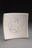 Square stoneware plate 21x21 cm [Sp 4-2] white matt glaze. $65